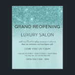 Flyer Gran Salón Verde azulado de Purpurina de Blue Aqua<br><div class="desc">Glam Verde azulada Blue - Aqua Ombre Sparkle y Purpurina Grand ReOpening Glam Luxury Hair Salon, Beauty Store, Eyelashes, uñas, maquillaje, Microblading, Hair Stylist, Lash, Hair Stylist o Make Up Artist Business Flyer con personalizado añada su nombre de negocio y dirección de retorno. Este sencillo y elegante diseño personalizado es...</div>