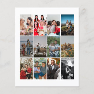 Flyer Grandparents 12 Photo Memory Collage Template