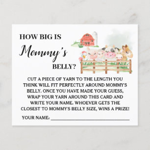 Flyer Granja Qué tan grande está la barriga de mamá Tarj