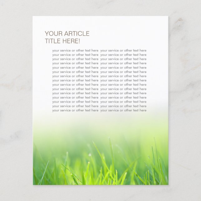 Flyer Grasa verde fresca elegante dental (Frente)