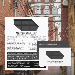 Flyer Gray Skip, Skip/Dumpster Company Advertising