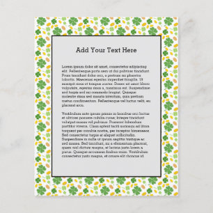 Flyer Green 4 Leaf Clovers St Patrics Day Coins