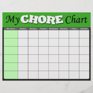 Flyer Green Children's Chore Charts