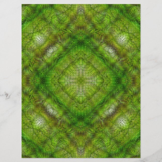 Flyer Green Serene Gardens Bulk Scrapbook Paper Pages (Frente)