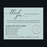 Flyer Green Thank you Washing Tips Care Instructions<br><div class="desc">Green Thank you Washing Tips Care Instructions</div>