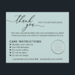 Flyer Green Thank you Washing Tips Care Instructions<br><div class="desc">Green Thank you Washing Tips Care Instructions</div>