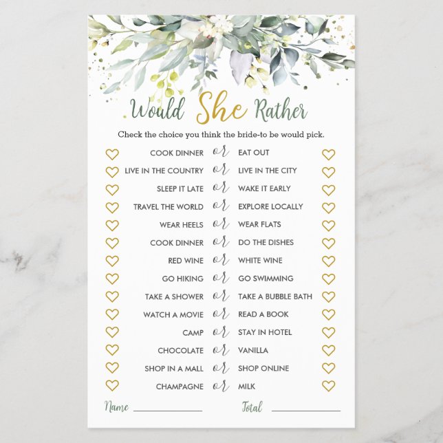 Flyer Greenery Eucalyptus Prefiere Una Noche (Frente)