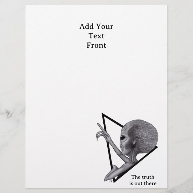 Flyer Grey Alien, la verdad está ahí fuera (Frente)