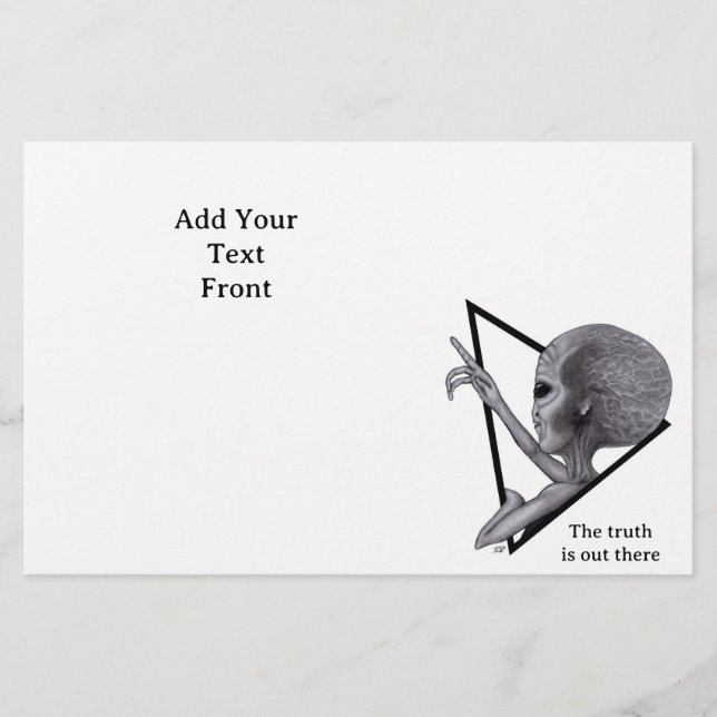Flyer Grey Alien, la verdad está ahí fuera (Frente)