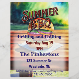 Flyer Grill y escalofríos de verano en barbacoa