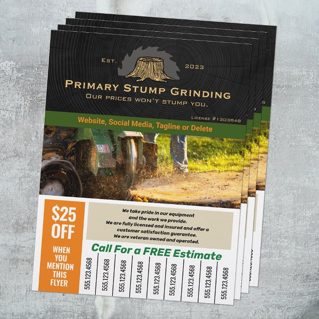 Flyer Grinding de cuchara, servicio de desmontaje de árb (Subido por el creador)