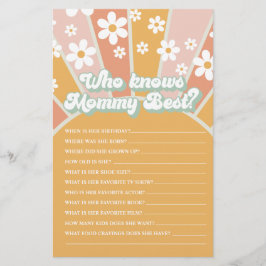 Flyer Groovy Baby Retro Sunshine que conoce a mamá mejor