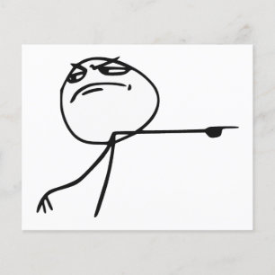 Flyer GTFO Salir De Guy Rage Face Meme De Comic