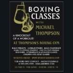 Flyer Guantes de boxeo Black & Gold, Anuncio de clase de<br><div class="desc">Guantes de boxeo Black & Gold,  Folletos de anuncios de clases de boxeo de The Business Card Store.</div>