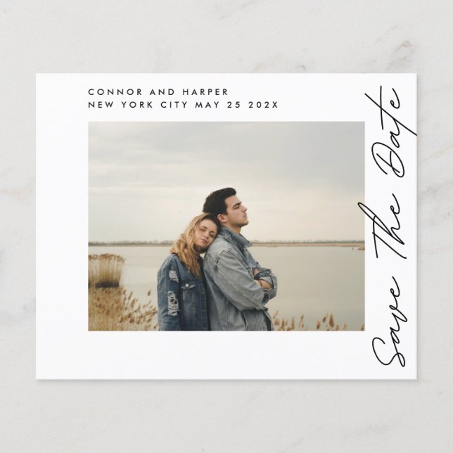 Flyer guardar la fecha Código QR Foto moderna Presupuest (Frente)