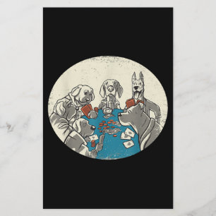 Flyer Guay Cute Dogs Jugando Tarjetas Poker Texas Holdem