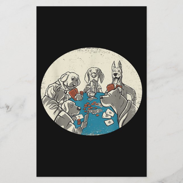 Flyer Guay Cute Dogs Jugando Tarjetas Poker Texas Holdem (Frente)