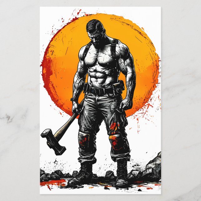 Flyer guerrero bárbaro fantasía medieval fuerza hummer (Frente)