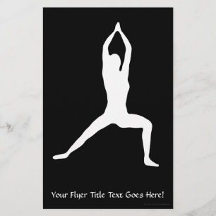 Flyer Guerrero Yoga Pose Silhouette