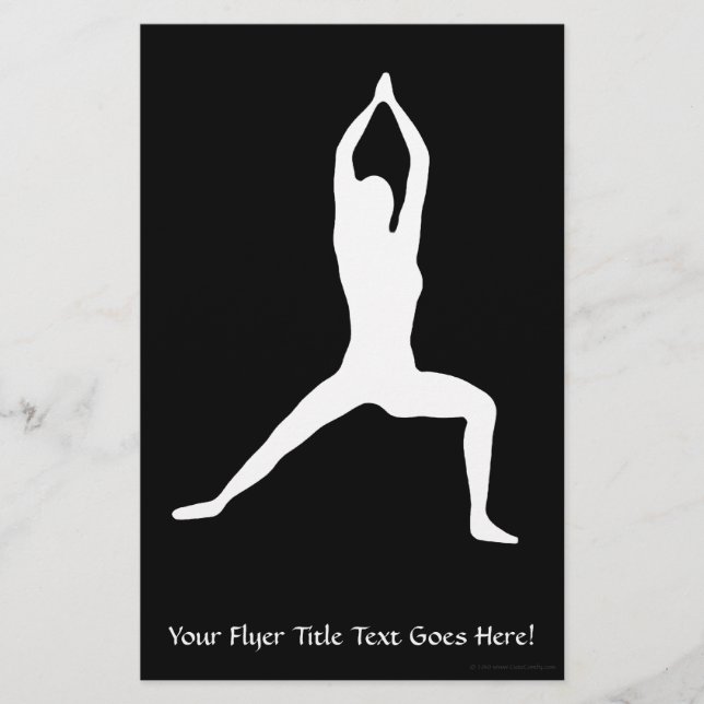 Flyer Guerrero Yoga Pose Silhouette (Frente)