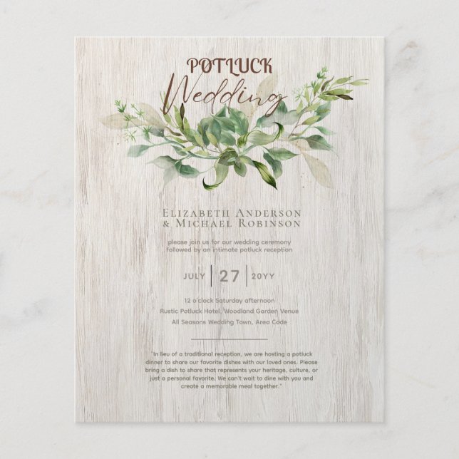 Flyer Guía de plantilla de invitación a matrimonio de PO (Frente)