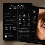 Flyer Guía moderna de cuidados posteriores para maquilla<br><div class="desc">Un folleto de guía de cuidados posteriores de PMU diseñado profesionalmente para ayudar a sus clientes a sanar de manera segura y lograr los mejores resultados de maquillaje permanente. Esta guía de folleto explica claramente los pasos esenciales de cuidados posteriores. Perfecto para artistas de maquillaje permanente y salones de belleza,...</div>