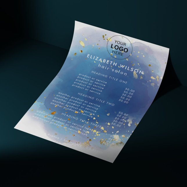 Flyer Guión de firma holográfico Glam moderno brillo (Holographic Signature Script Modern Glam Glitter Flyer)