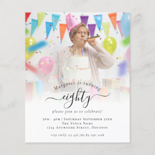 Flyer Guión de foto de PAPER Invitación a la fiesta de c