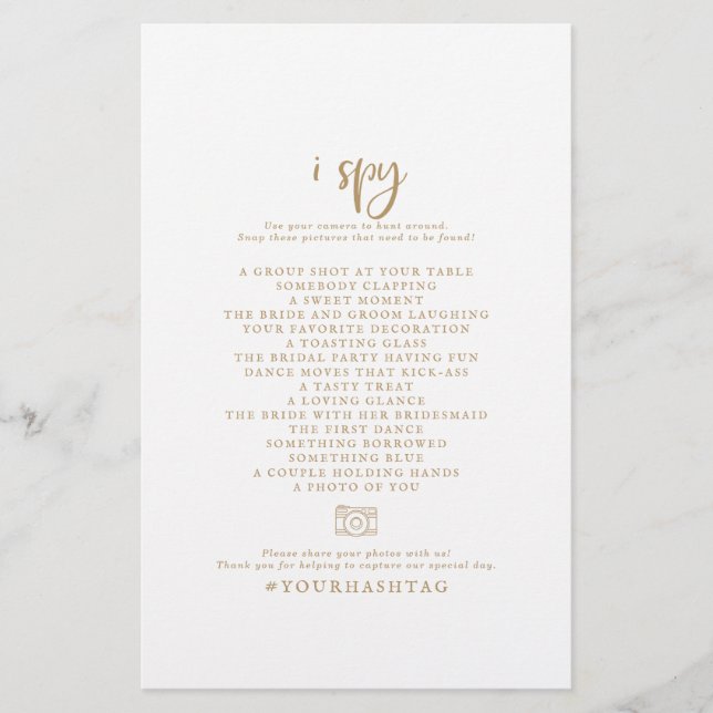 Flyer Guión de oro ruso espía Boda scavenger (Frente)