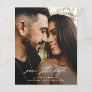 Flyer Guión de presupuesto Foto de boda Guardar la fecha