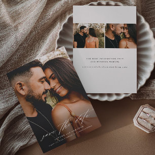 Flyer Guión de presupuesto fotografía de boda guardar la