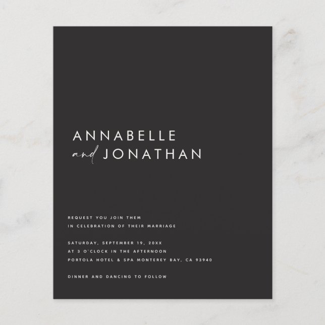 Flyer Guión negro crema moderno mínimo invento contempor (Frente)