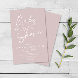 Flyer Guión simple rosado de presupuesto Baby Shower FLY