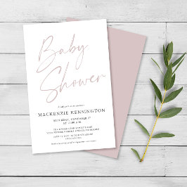 Flyer Guión simple rosado de presupuesto Baby Shower FLY