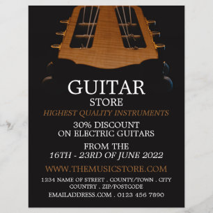 Flyer Guitar Head, Musical Instrument Store