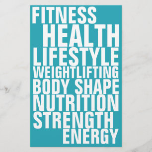 Flyer Gym fitness club negrita texto inspiración azul