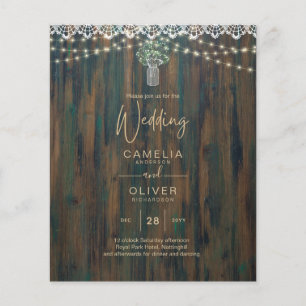 Flyer Gypsophila de encaje ruso enciende a Boda Mason Ja