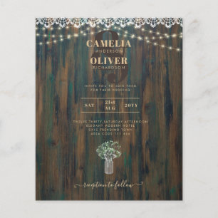 Flyer Gypsophila de encaje ruso enciende a Boda Mason Ja