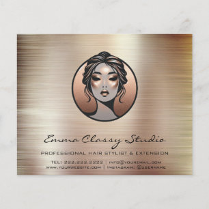 Flyer Hairdresser Nail Price List Rosa Lash Brow Makeup