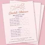 Flyer Hairstylista De Tipografía Retro Rosa<br><div class="desc">Este volante de negocios de inspiración retro cuenta con un logo dibujado a mano de un par de tijeras y estrellas en colores pastel,  perfecto para peluqueros o salones de belleza.</div>