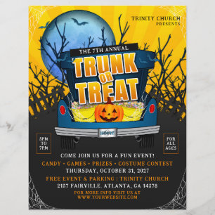 Flyer Halloween Church Trunk or Treth Event