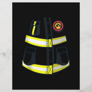 Flyer Halloween del disfraz de bombero