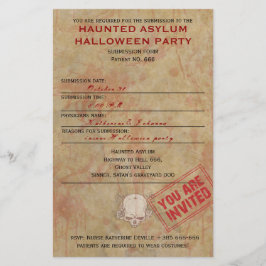 Flyer Halloween, fiesta de asilo de refugiados