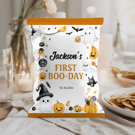 Flyer Halloween Ghost Birday Party Chip Bag Wrapper
