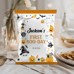 Flyer Halloween Ghost Birday Party Chip Bag Wrapper