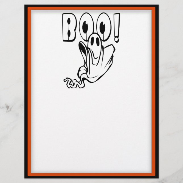 Flyer Halloween Ghost dice "¡BOO!" (Frente)