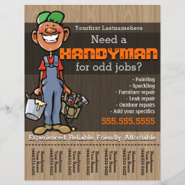 Flyer Handyman.Carpenter.Plumber Painter.Afro-American