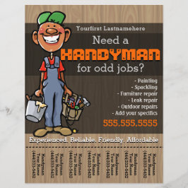Flyer Handyman.Carpenter.Plumber Painter.Afro-American