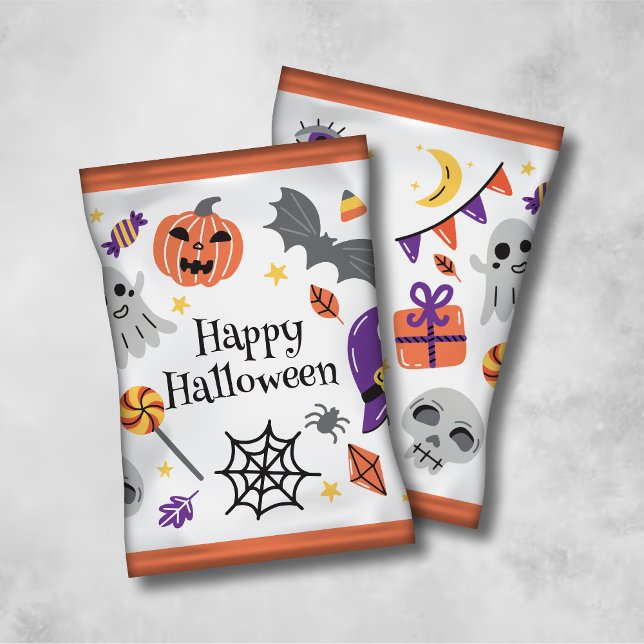 Flyer Happy Halloween Chip Bag Wrapper/Candy Bags (Subido por el creador)