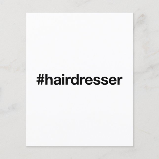 Flyer Hashtag de HAIRDRESSER (Frente)